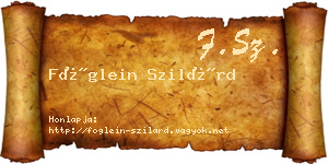 Föglein Szilárd névjegykártya
